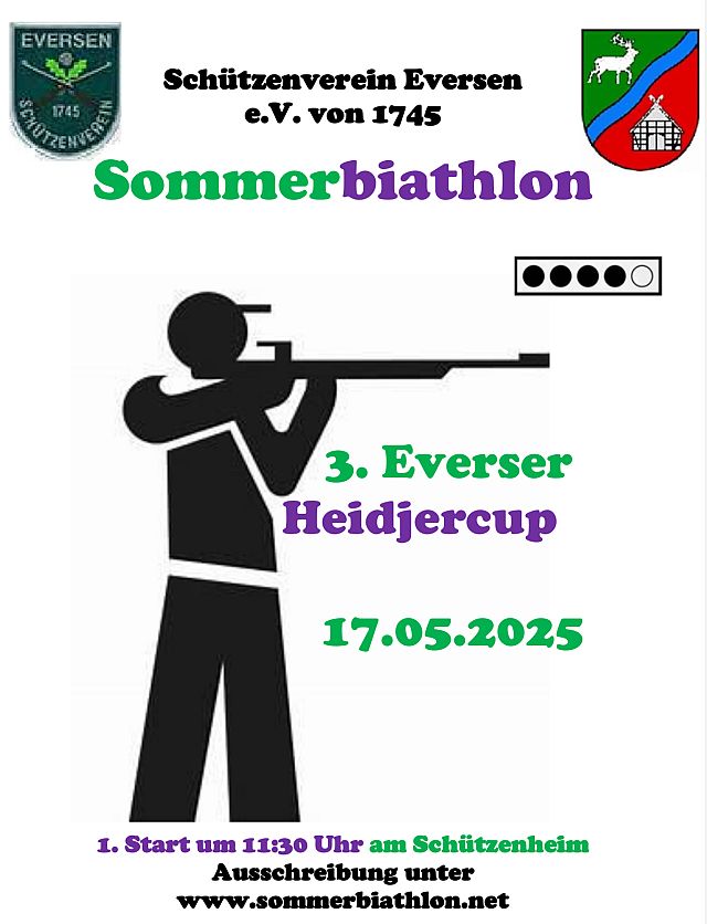 Heidjercup 2025: Sommerbiathlon & Kreismeisterschaft in Eversen