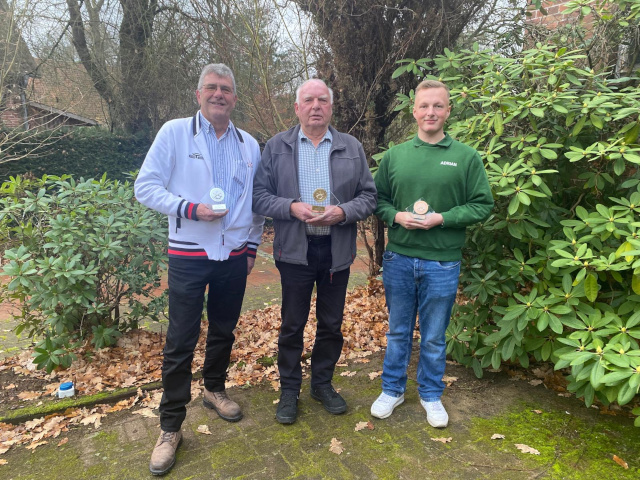 Die Besten Einzelschützen. (v. L..) Manfred Brandt, Horst Hubach, Adrian Tewes